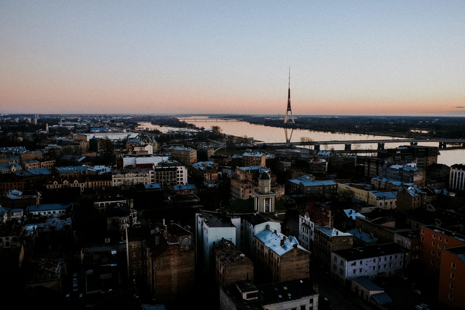 Sonnenuntergang über Riga